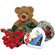 Мой тебе сюрприз!. Плюшевый мишка + красные розы + коробка конфет &#39;&#39;Мерси&#39;&#39; + коробка 
импортного печенья. Разве не приятно получить такой сюрприз?